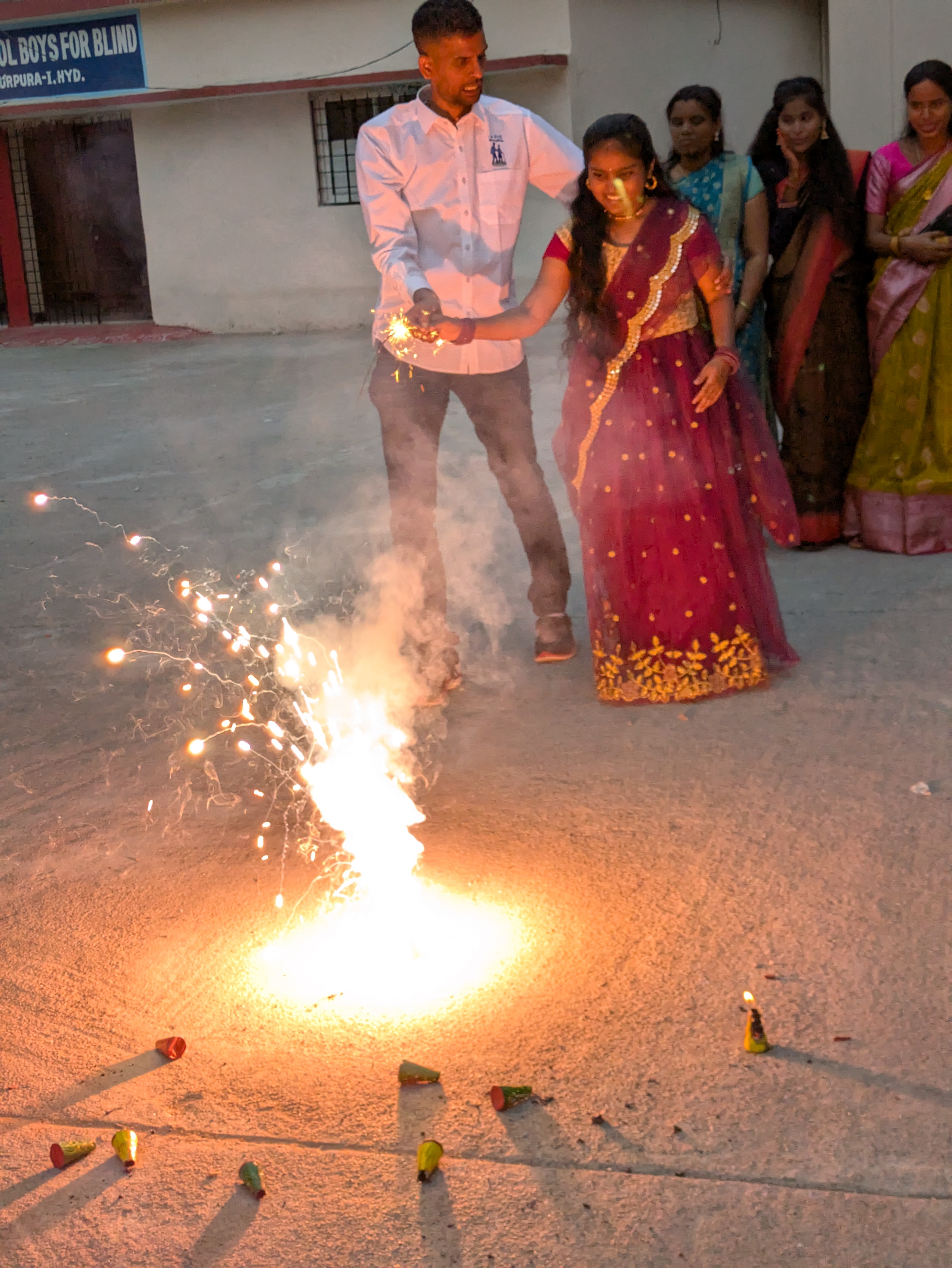 Group celebration during Diwali at I and Eye campus