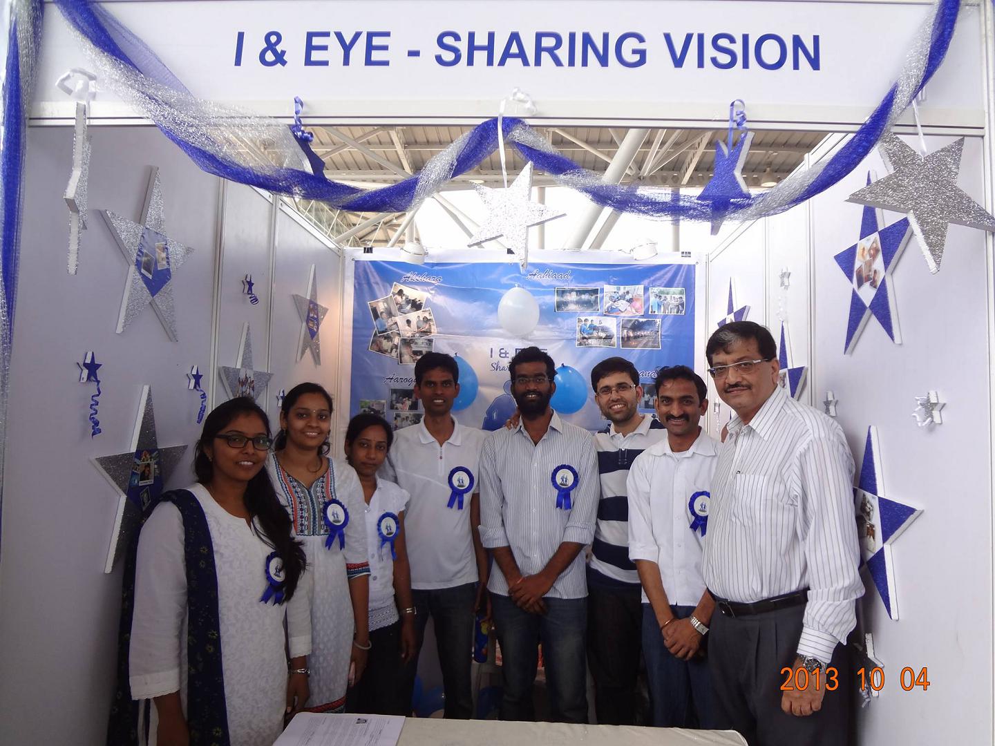 I and Eye team members at their Sharing Vision awareness booth
